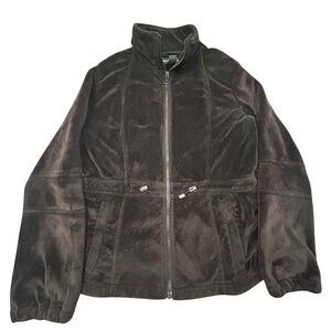Kristen Blake Women’s Vintage Apres Teddy‎ Fleece Jacket Medium Black